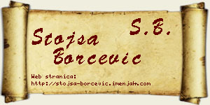 Stojša Borčević vizit kartica